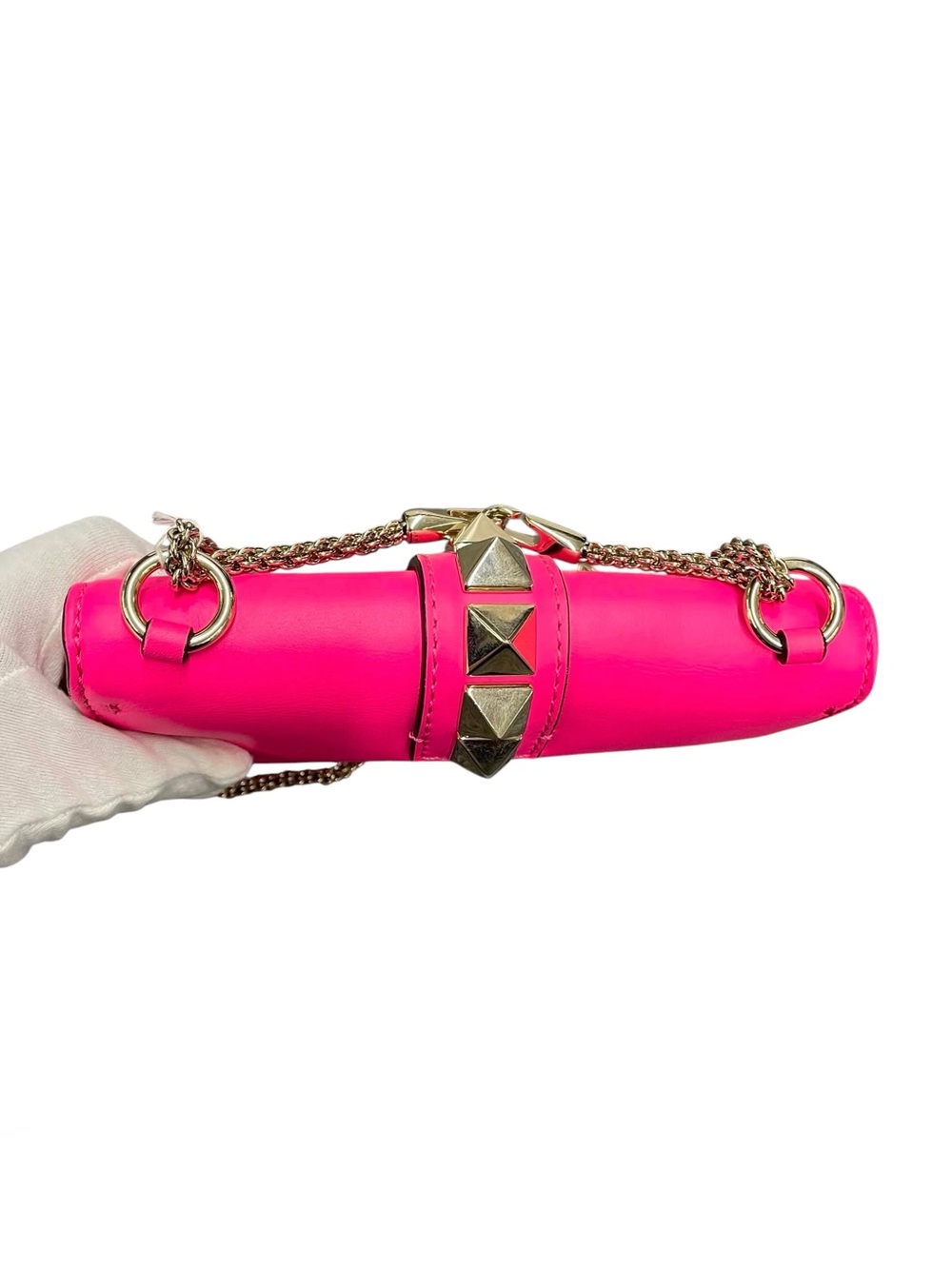 Valentino Garavani Hot Pink Studded Leather Crossbody Bag - Picture 5 of 11